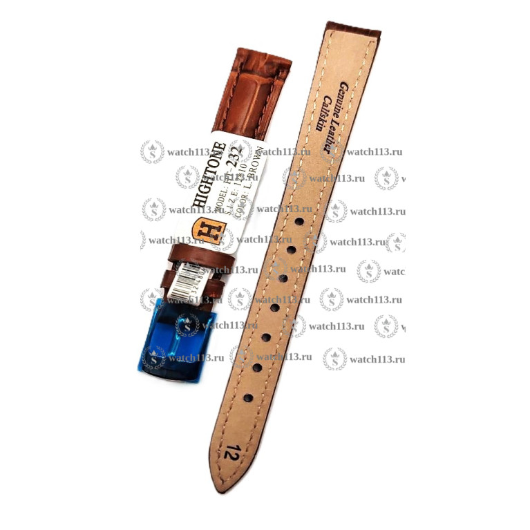Ремешок для часов Hightone 12мм светло-коричневый крок. HT-232
