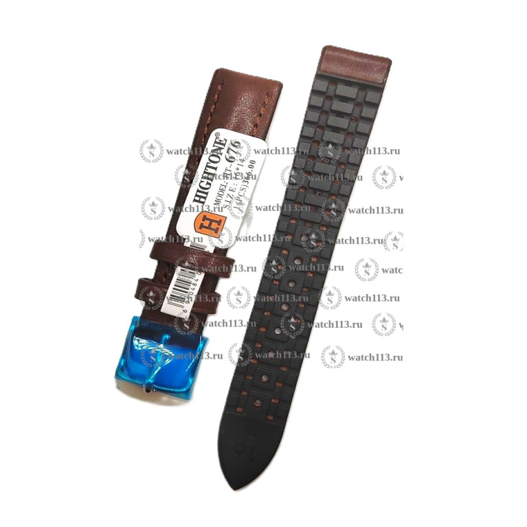 Ремешок для часов Hightone 16мм коричневый и каучук HT-676