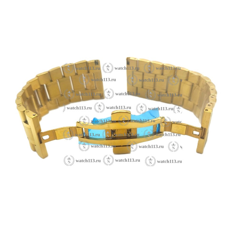 Стальной браслет для часов 28мм золотой