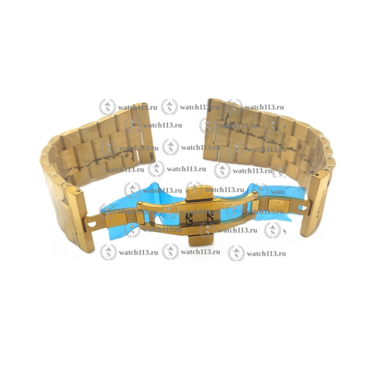 Стальной браслет для часов 30мм золотой