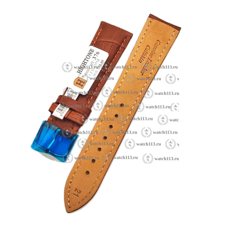 Ремешок для часов Hightone 21мм коричневый крок. HT_376