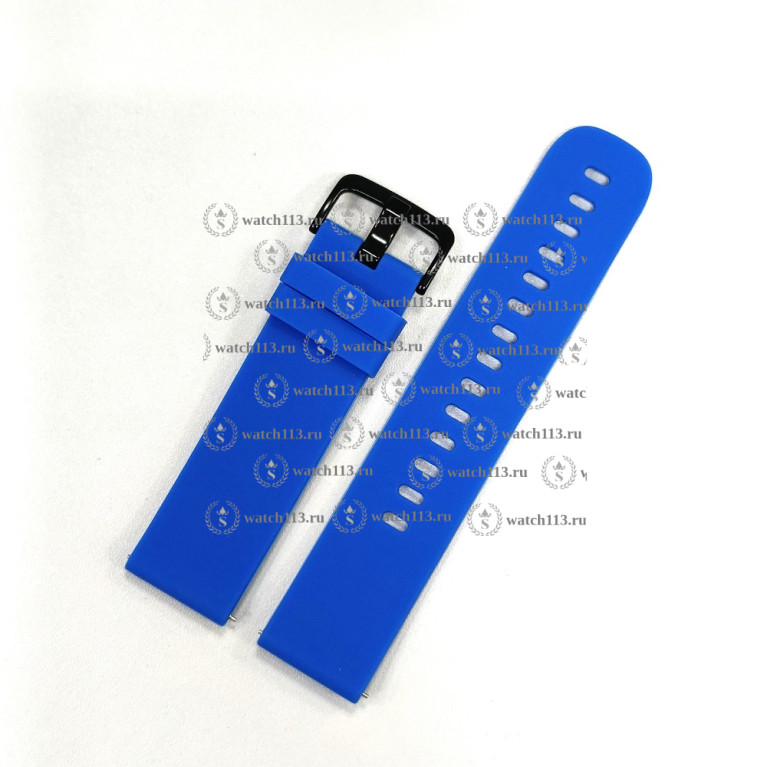 Силиконовый ремешок для часов 18мм синий