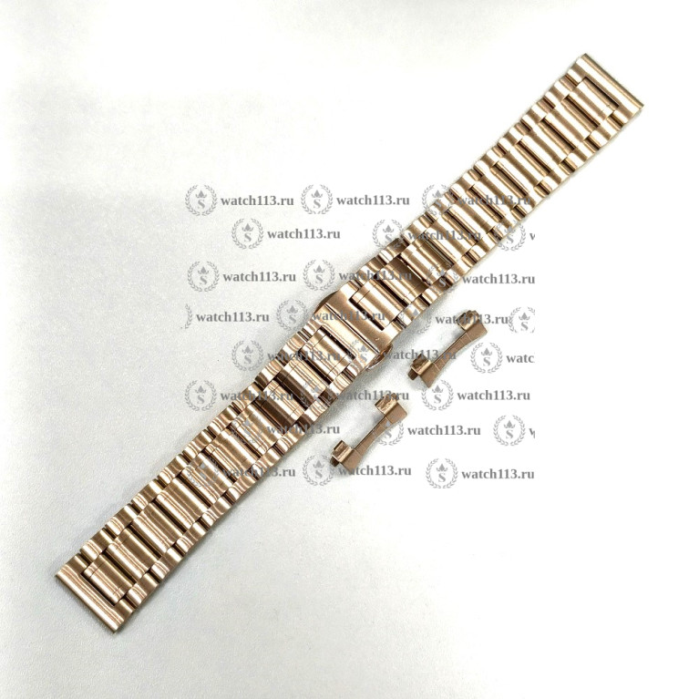 Стальной браслет для часов 18мм матовый розовое золото