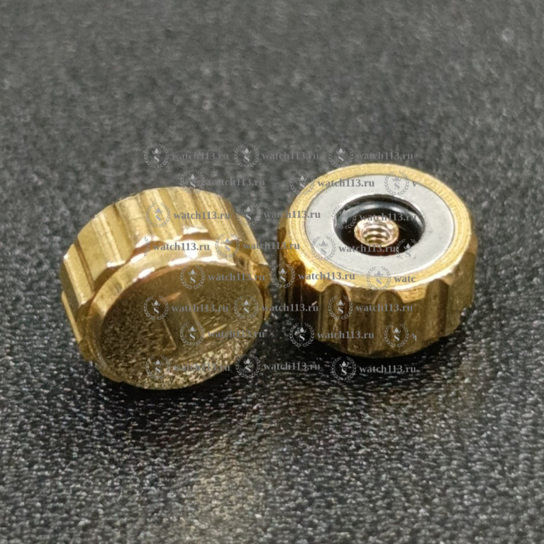 Головка для часов Tissot золотистая , диаметр 6мм , внутри 2.5мм ( номер 6 )