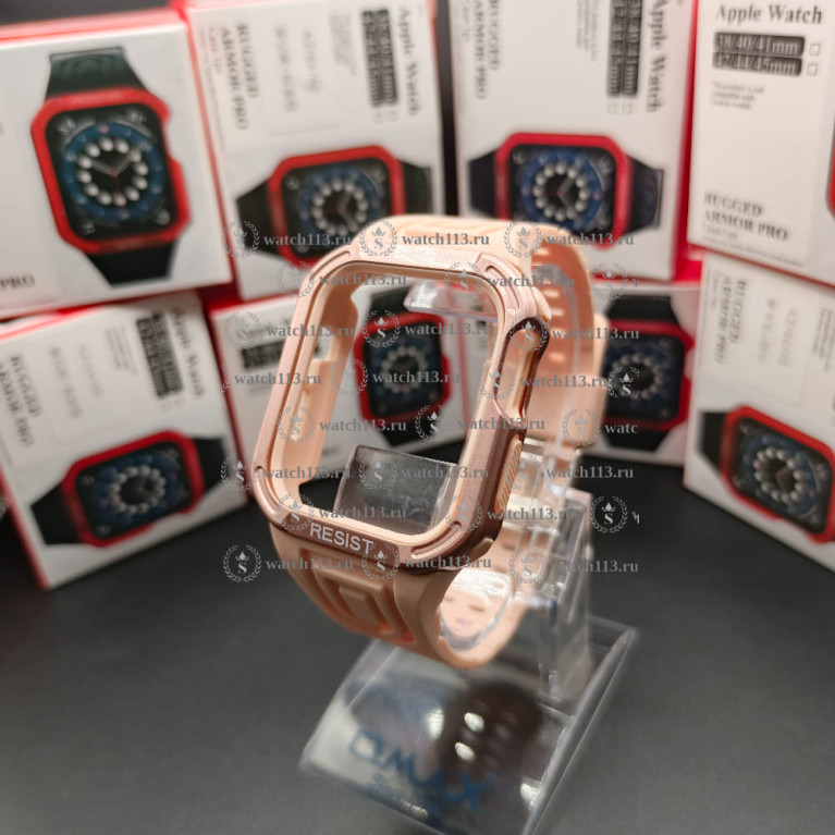 Защитный корпус с ремешком для Apple Watch 42/44/45 бежевый с бежевым