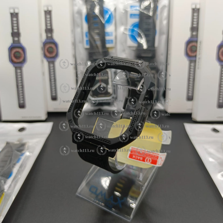 Защитный корпус с ремешком и пленкой для Apple Watch 49 черный