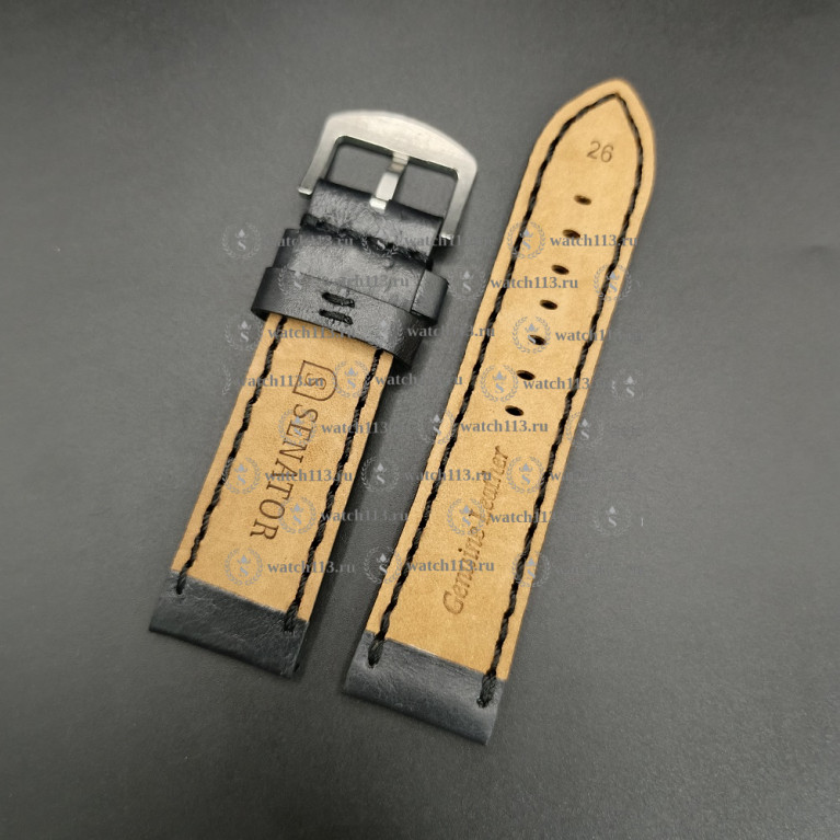 Ремешок для часов Senator Aviator 26мм черный