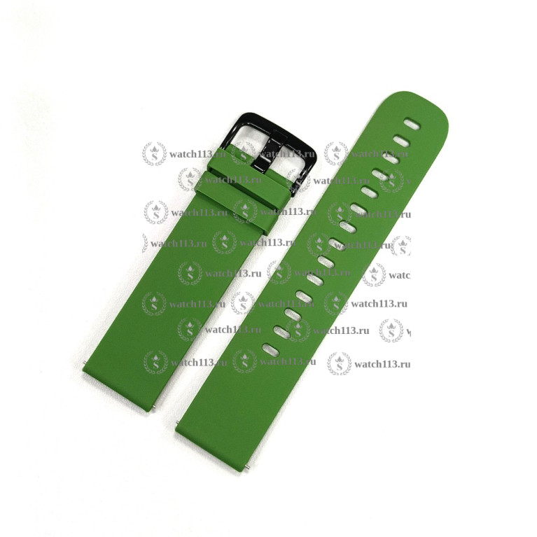 Силиконовый ремешок для часов 18мм зеленый