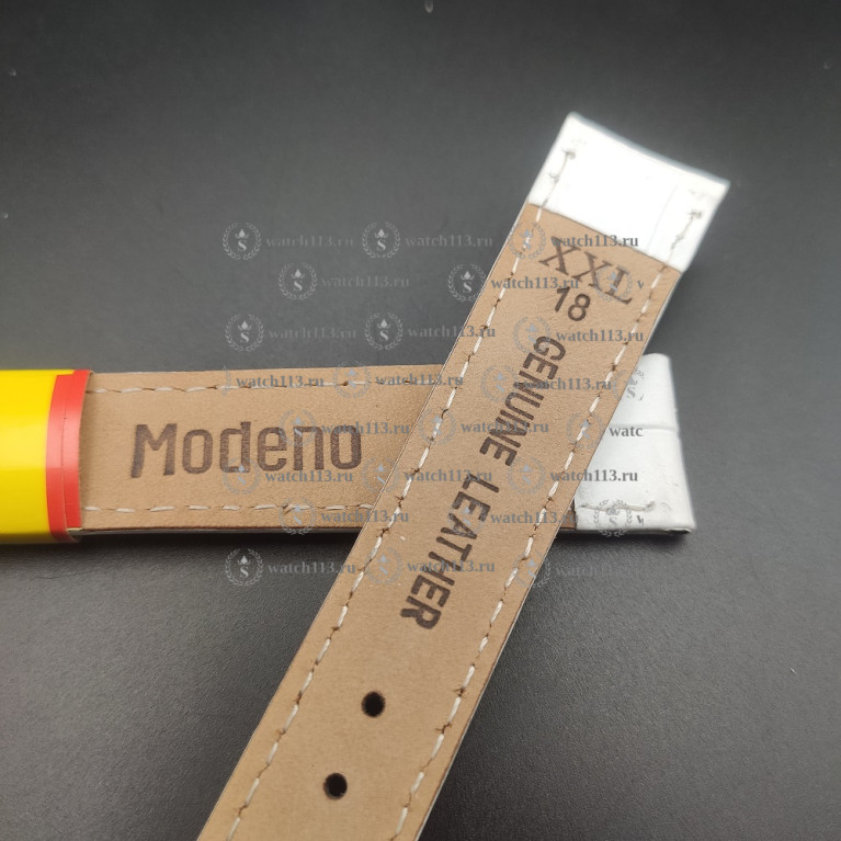 Ремешок для часов Modeno XXL 18мм белый крок