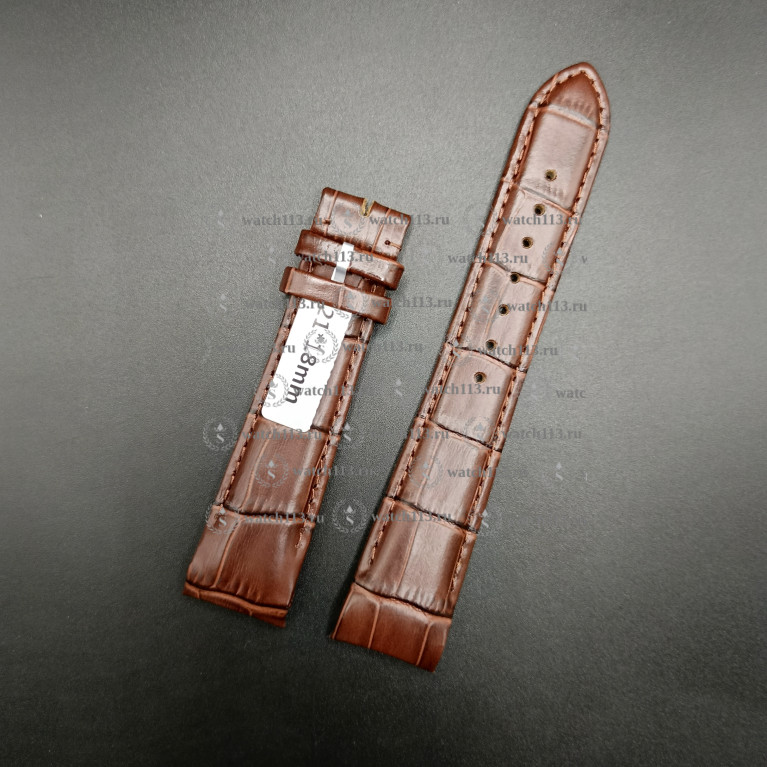Ремешок для часов Tissot 21мм коричневый изогнутый