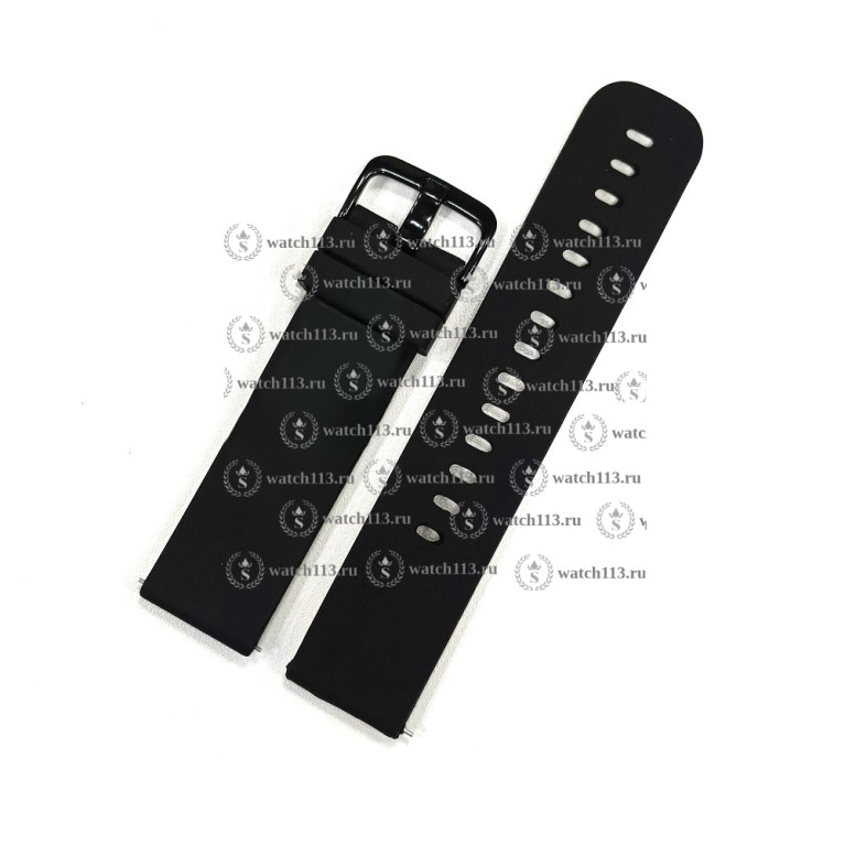 Силиконовый ремешок для часов 18мм черный