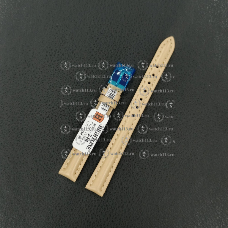 Ремешок для часов Hightone 12мм HT-244 бежевый гладкий