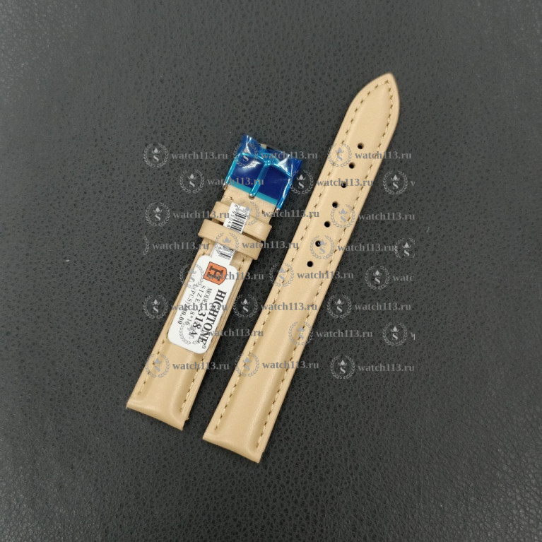 Ремешок для часов Hightone 18мм HT-318A бежевый гладкий