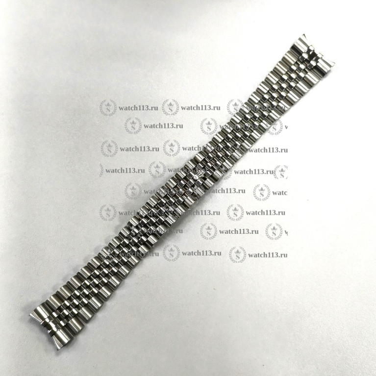 Браслет для часов Rolex 20мм со скрытым замком серебристый