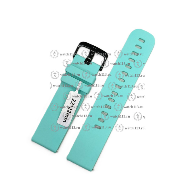 Силиконовый ремешок для часов 22мм мятный