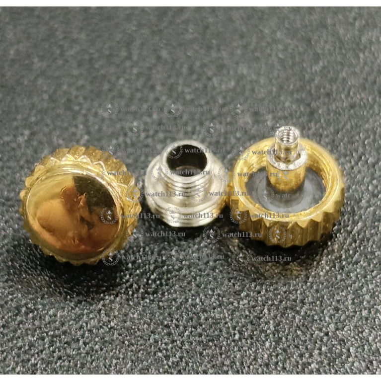 Головка для часов Rolex золотистая с резьбой, диаметр 6мм , резьба 4.4мм ( номер 11)