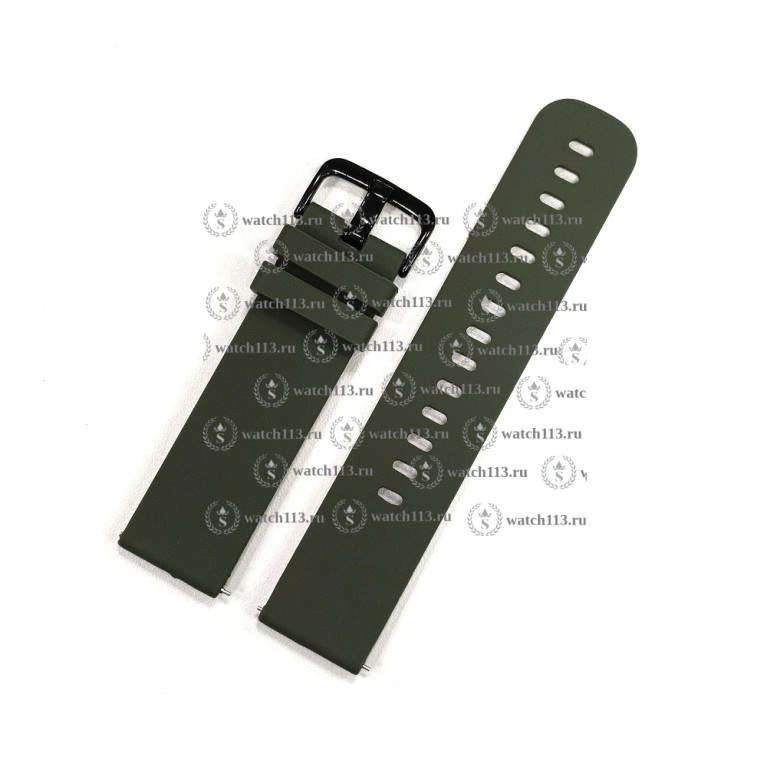 Силиконовый ремешок для часов 18мм темно-болотный