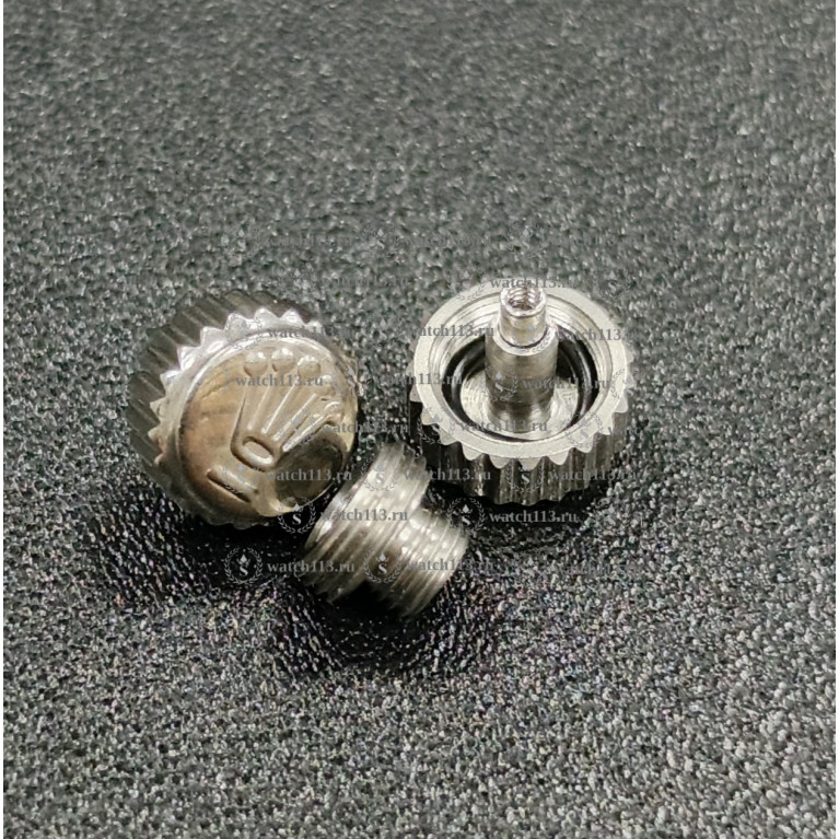 Головка для часов rolex серебристая , резьбовая . Диаметр 6мм, резьба 4,5 (номер 2)