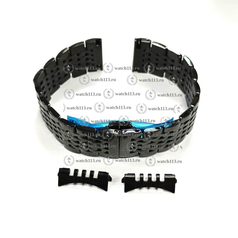 Стальной браслет для часов 22мм черный Lng6027