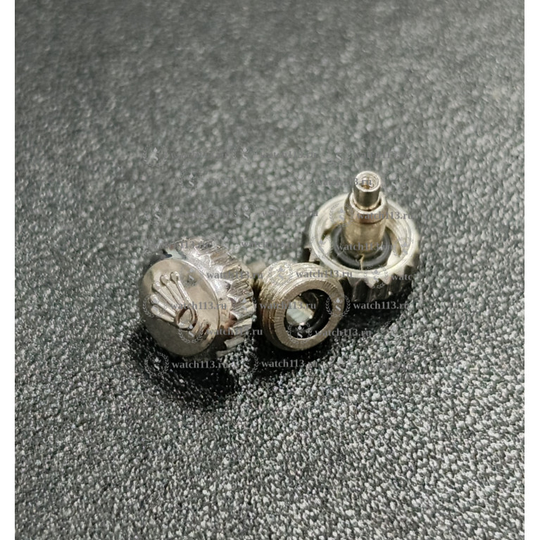 Головка для часов rolex серебристая , резьбовая . Диаметр 5.9мм, резьба 4,5(номер 4)