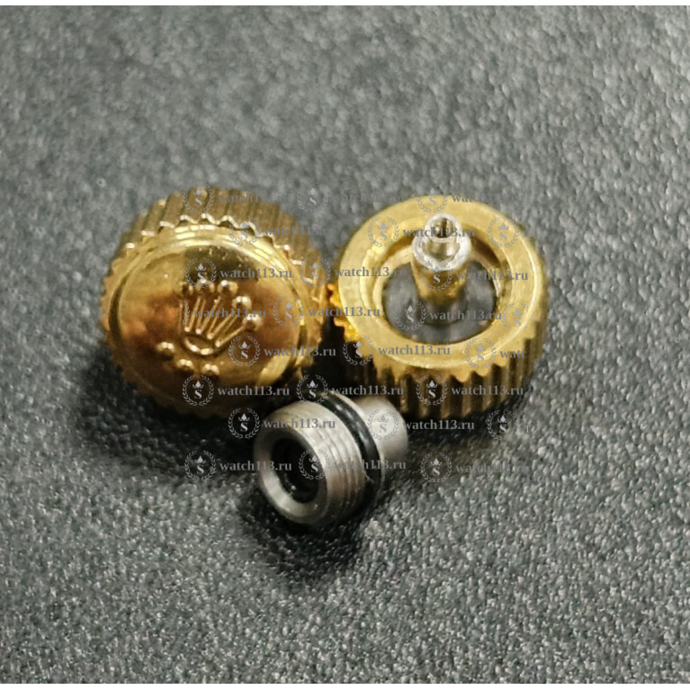 Головка для часов Rolex золотистая с резьбой, диаметр 8мм , резьба 4.5мм ( номер 9)