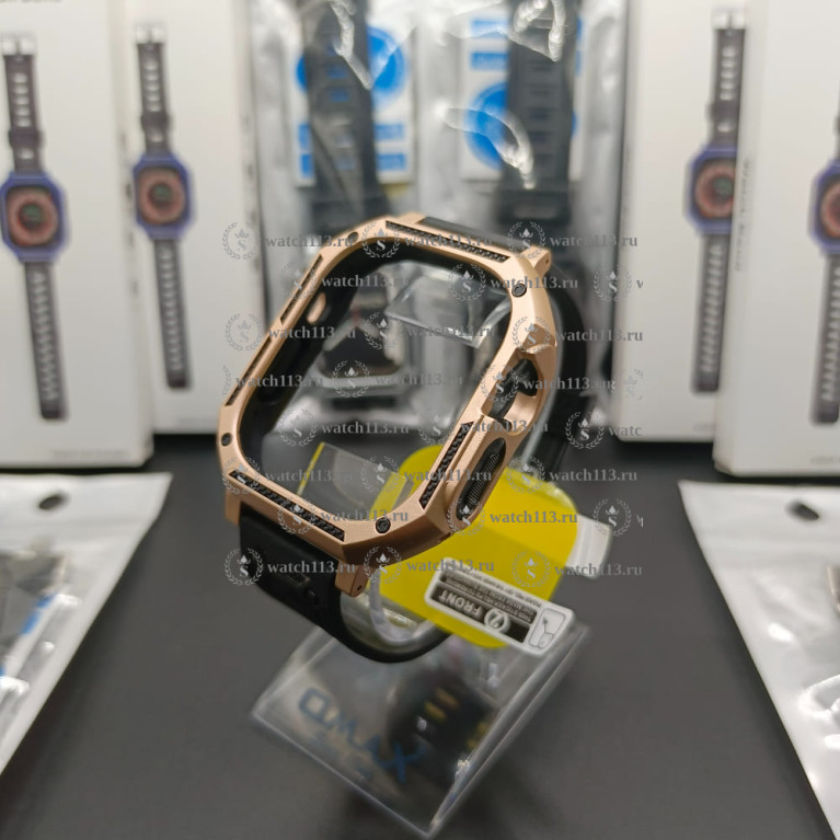 Защитный корпус с ремешком и пленкой для Apple Watch 49 золотистый