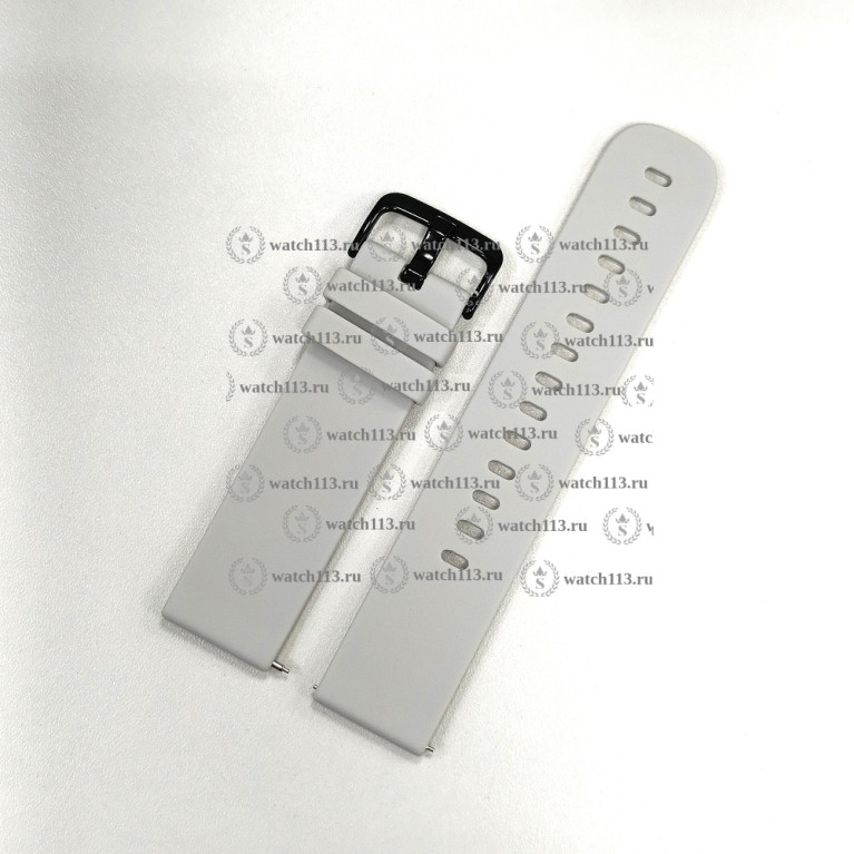 Силиконовый ремешок для часов 18мм серый