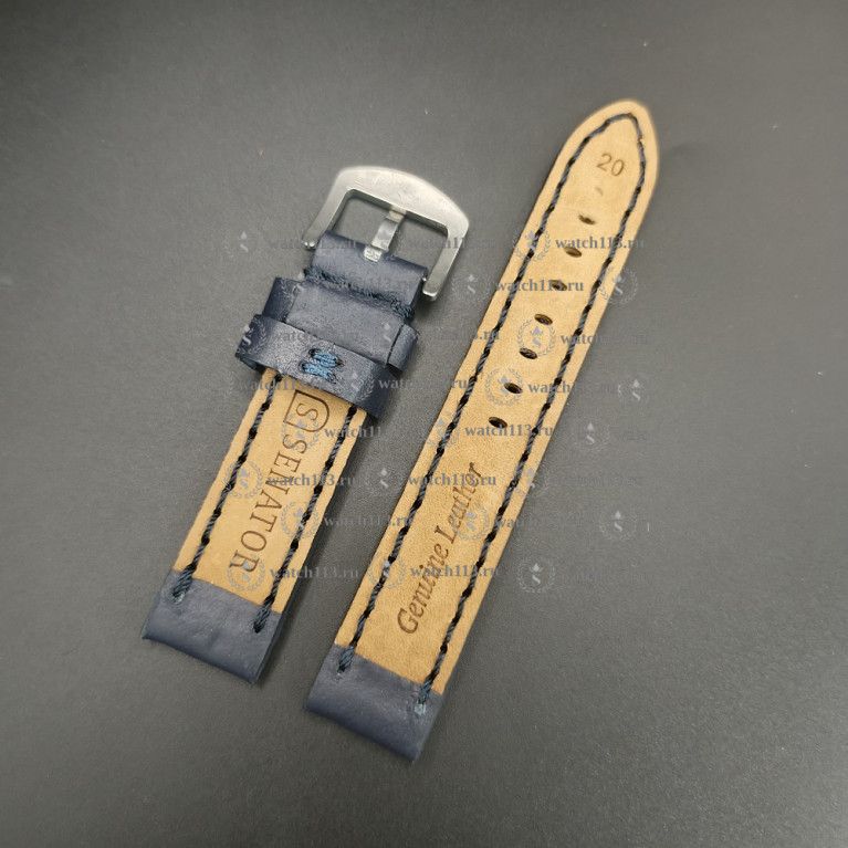 Ремешок для часов Senator Aviator 20мм синий