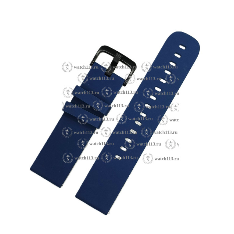 Силиконовый ремешок для часов 18мм темно-синий