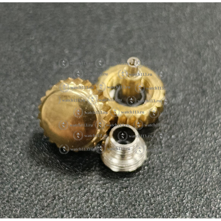 Головка для часов Rolex золотистая с резьбой, диаметр 7мм , резьба 4.3мм ( номер 10)