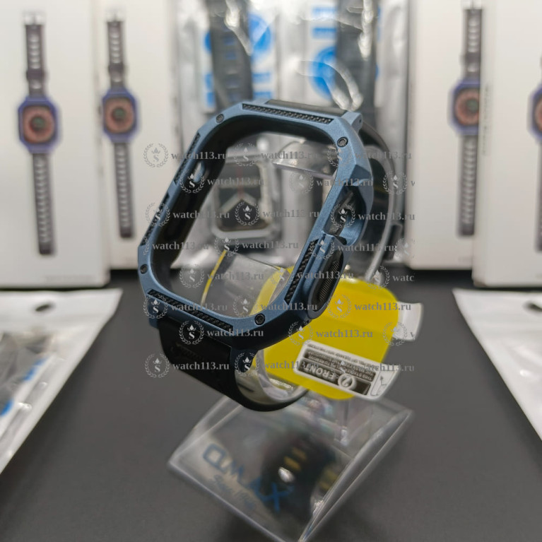 Защитный корпус с ремешком и пленкой для Apple Watch 49 синий 