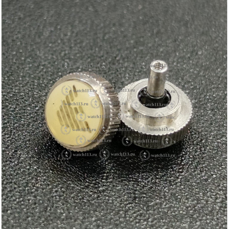 Головка для часов Emporio Armani с бежевой вставкой ,диаметр 6.5 , внутри 2.5