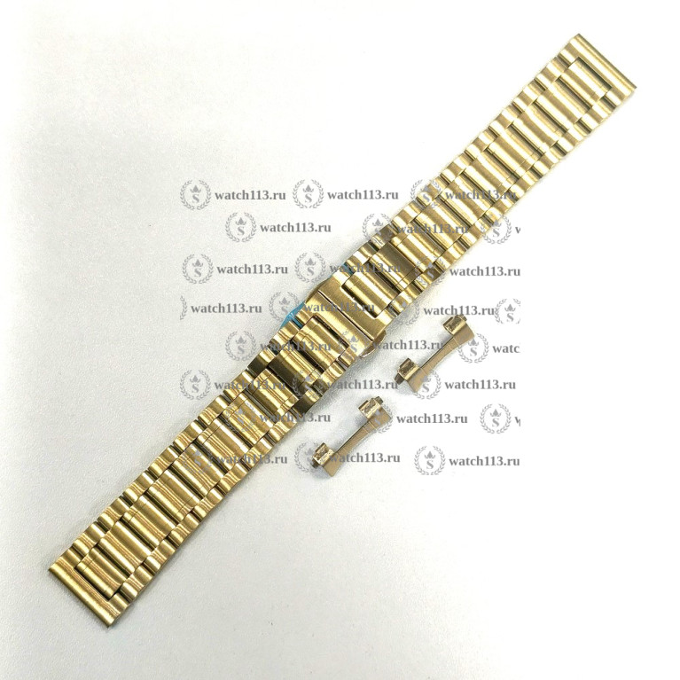 Стальной браслет для часов 18мм матовый золотистый