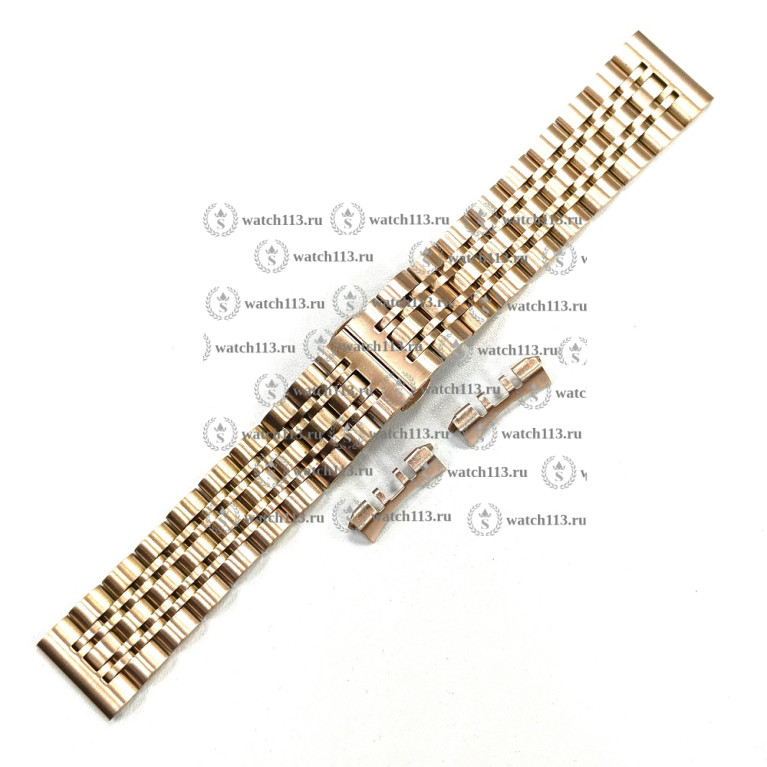 Стальной браслет для часов 20мм  розовое золото матовый TIS