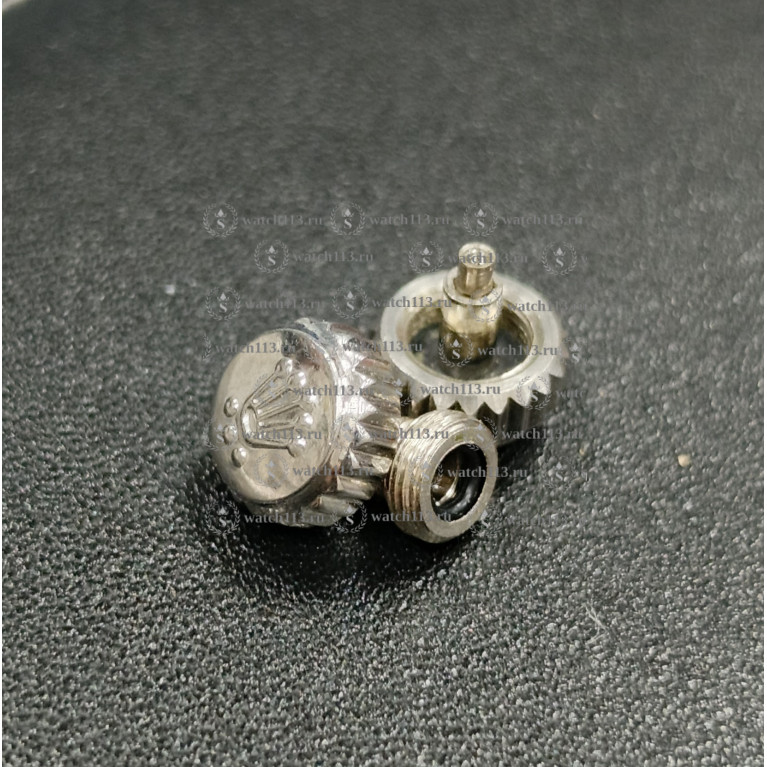 Головка для часов rolex серебристая , резьбовая . Диаметр 6,9мм, резьба 4,4мм (номер 6)