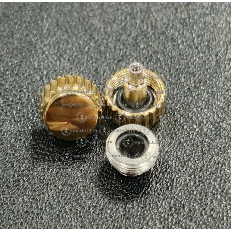 Головка для часов Rolex золотистая с резьбой, диаметр 5.2мм , резьба 4.3мм ( номер 8)